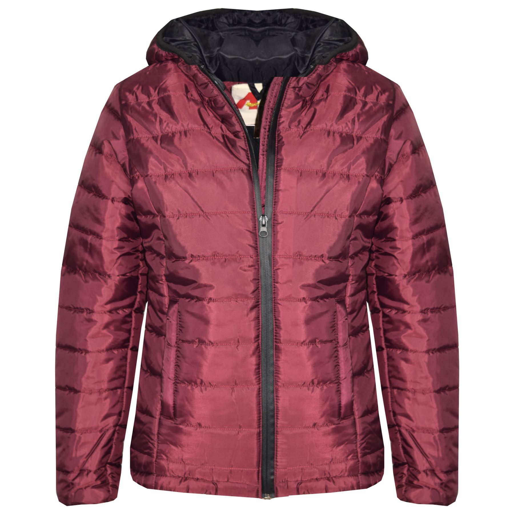 Bambini Giacche Ragazzi Cappuccio Piumino Imbottito Caldo Spesso Vino Scuola Zip