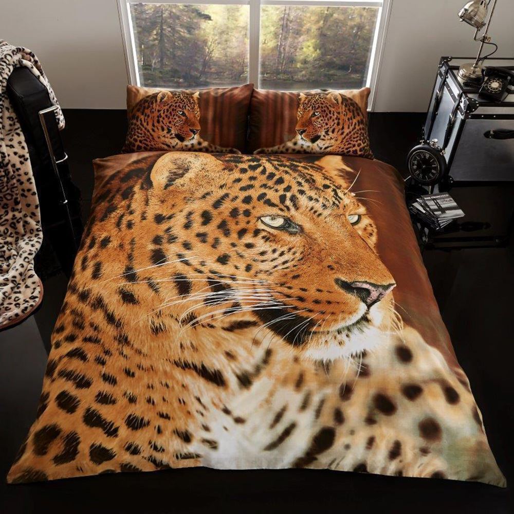 PHOTO PRINT ANIMAL DUVET COVERS SINGLE, DOUBLE & KING HORSES, LEOPARD, TIGER eBay