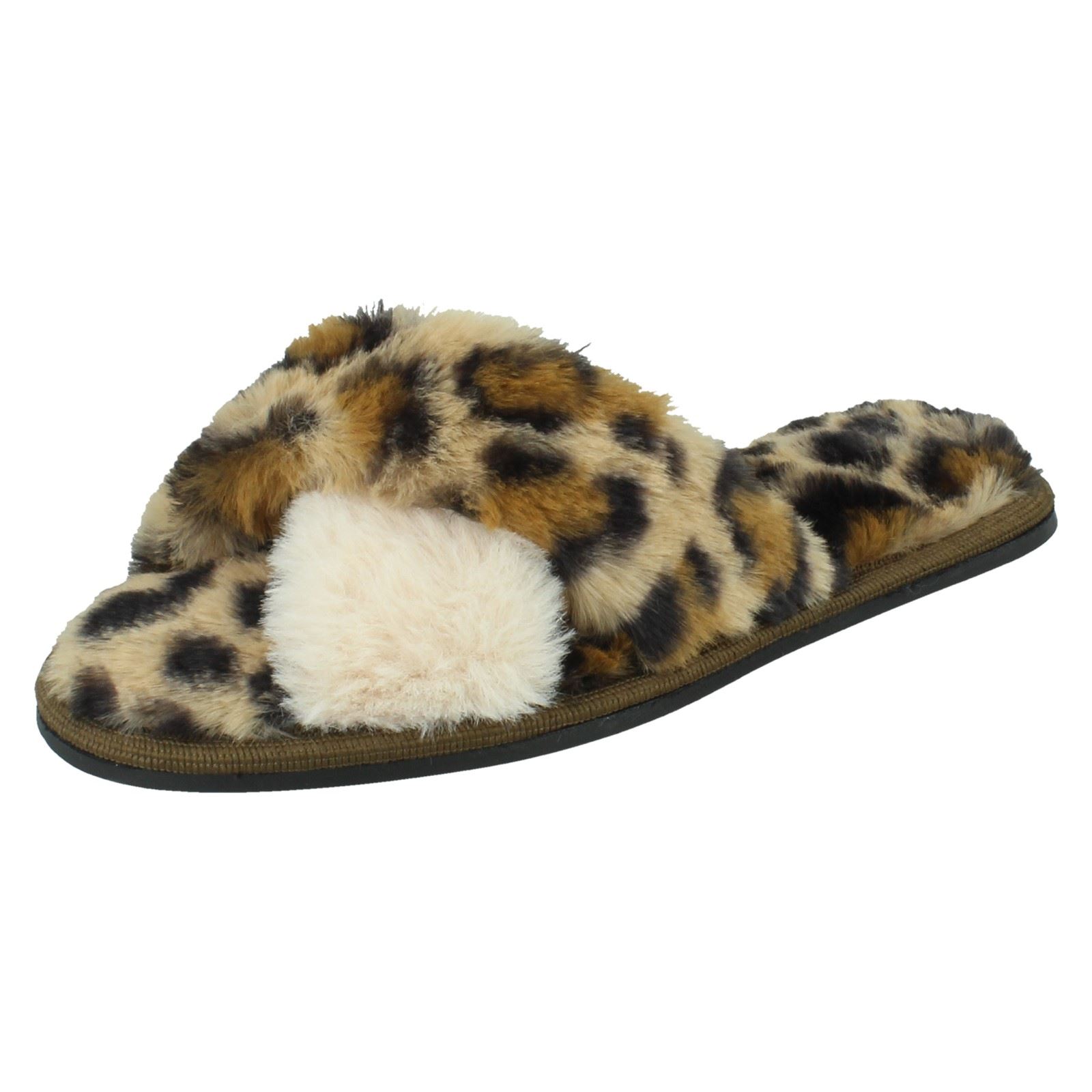 Ragazze Moda Croce Dettagliato Pelliccia Finta Ciabatte X2R122