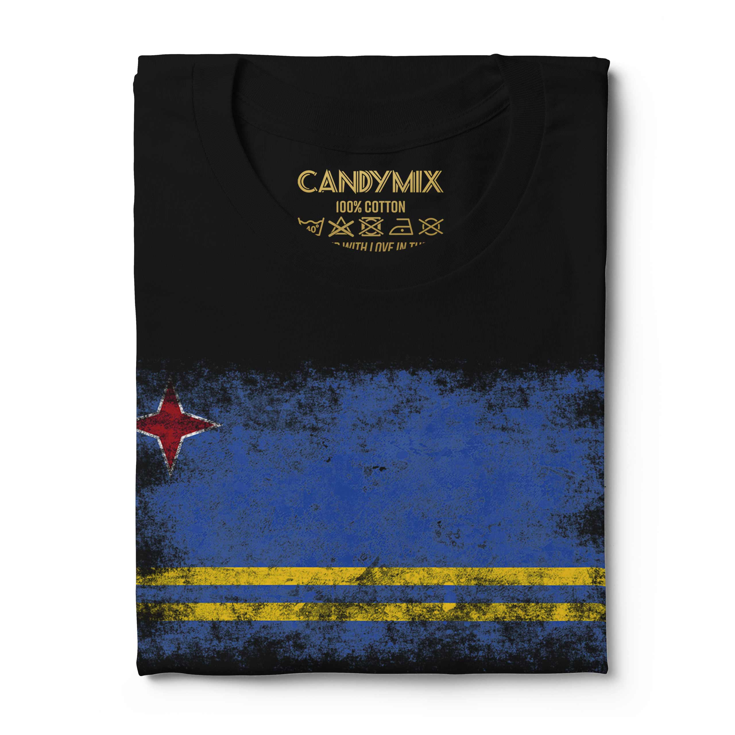 ARUBA DISTRESSED FLAG MENS T-SHIRT TOP ARUBAN SHIRT FOOTBALL JERSEY GIFT - Picture 10 of 21