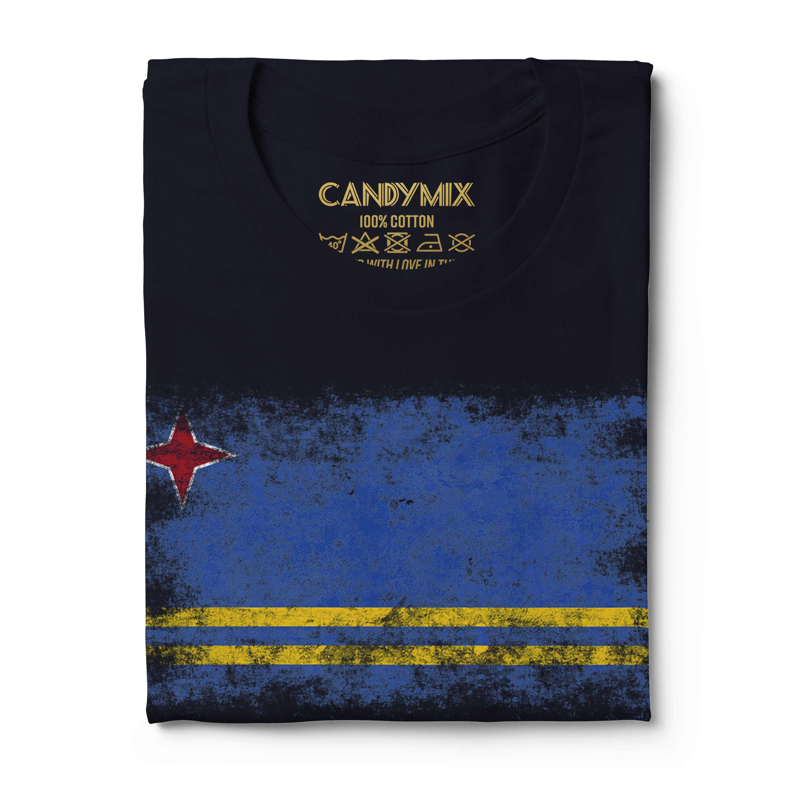 ARUBA DISTRESSED FLAG MENS T-SHIRT TOP ARUBAN SHIRT FOOTBALL JERSEY GIFT - Picture 20 of 21