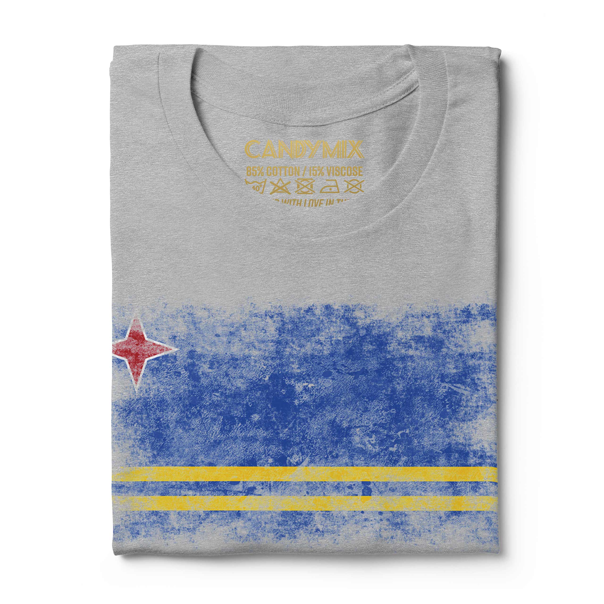ARUBA DISTRESSED FLAG MENS T-SHIRT TOP ARUBAN SHIRT FOOTBALL JERSEY GIFT - Picture 15 of 21