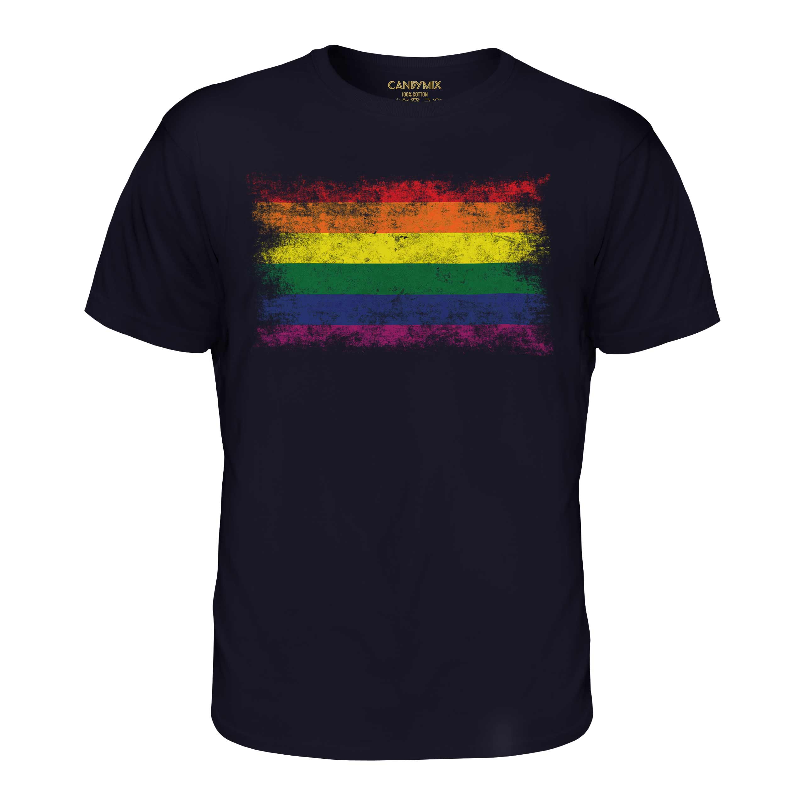 Gay Pride LGBT Bandiera Arcobaleno Gay E Lesbiche Vintage Maglietta