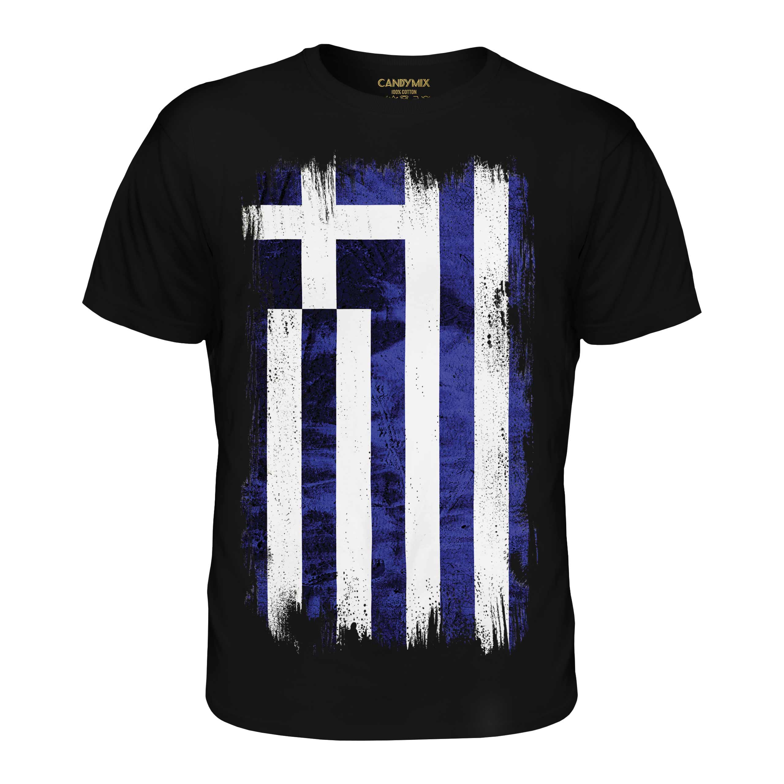 Grecia Bandiera Grunge da Uomo T-Shirt Hellas Greco Ellada Ellenica Greco - Picture 8 of 21