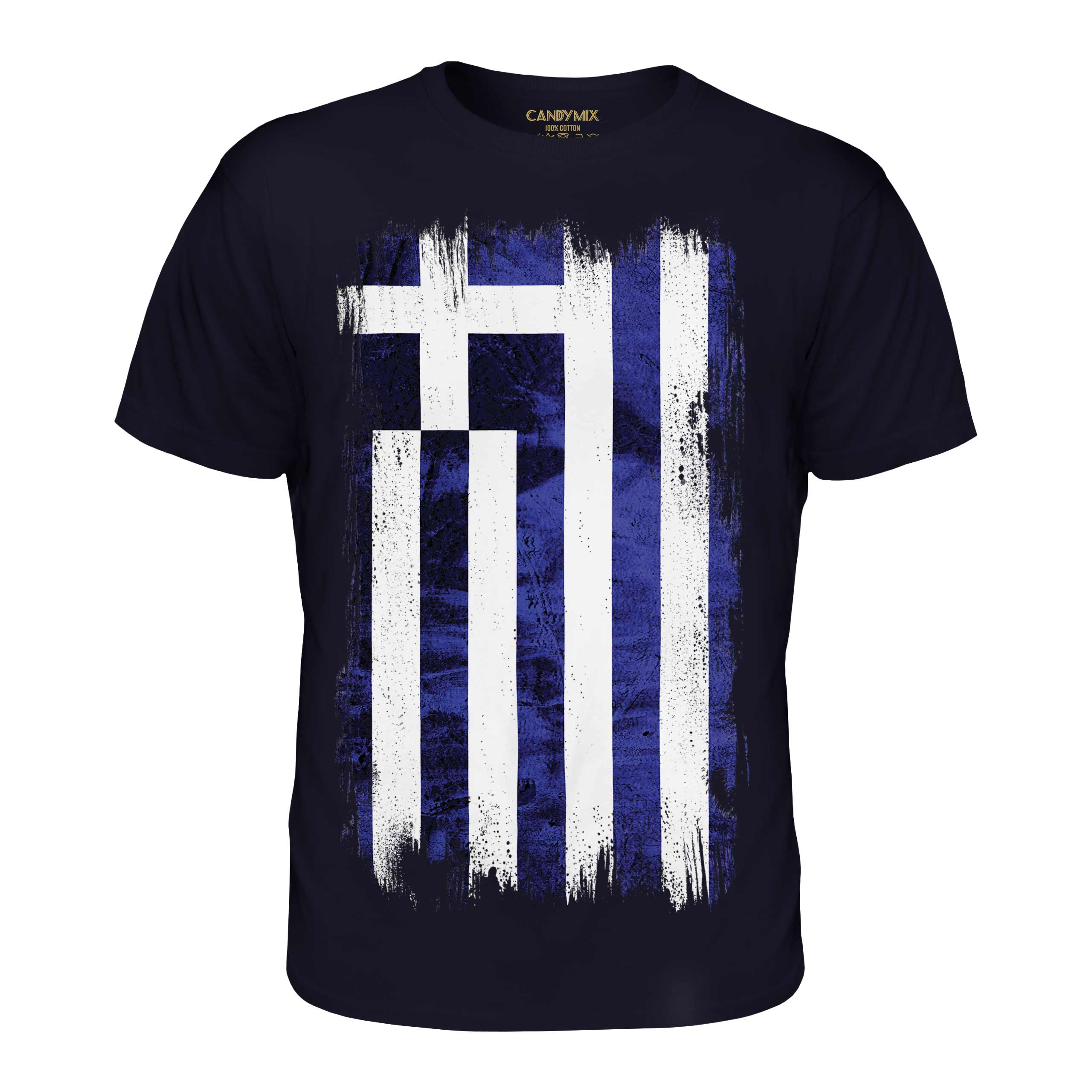 Grecia Bandiera Grunge da Uomo T-Shirt Hellas Greco Ellada Ellenica Greco - Picture 18 of 21