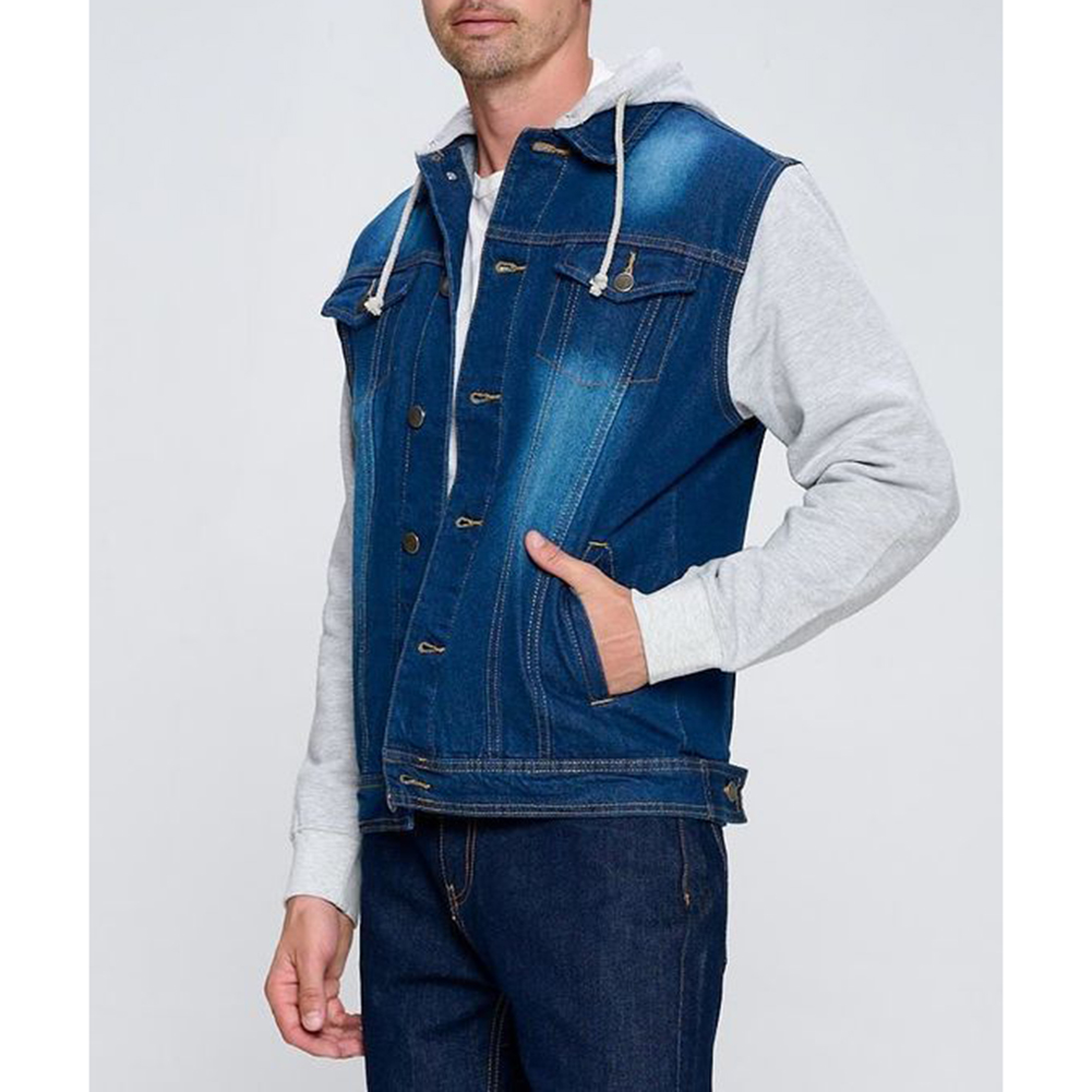 Hybrid Hooded Trucker Jean Jacket | eBay