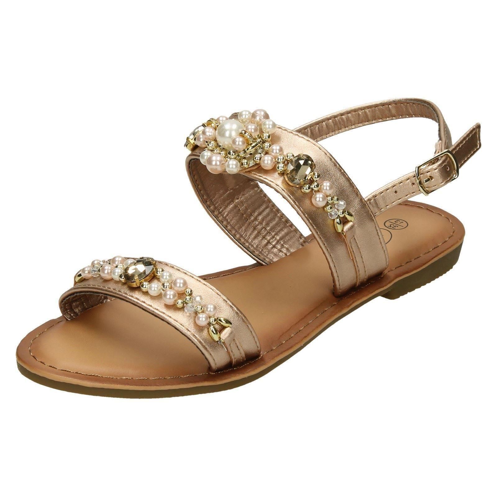 Ragazze Gioiello Bordo Sandali perla