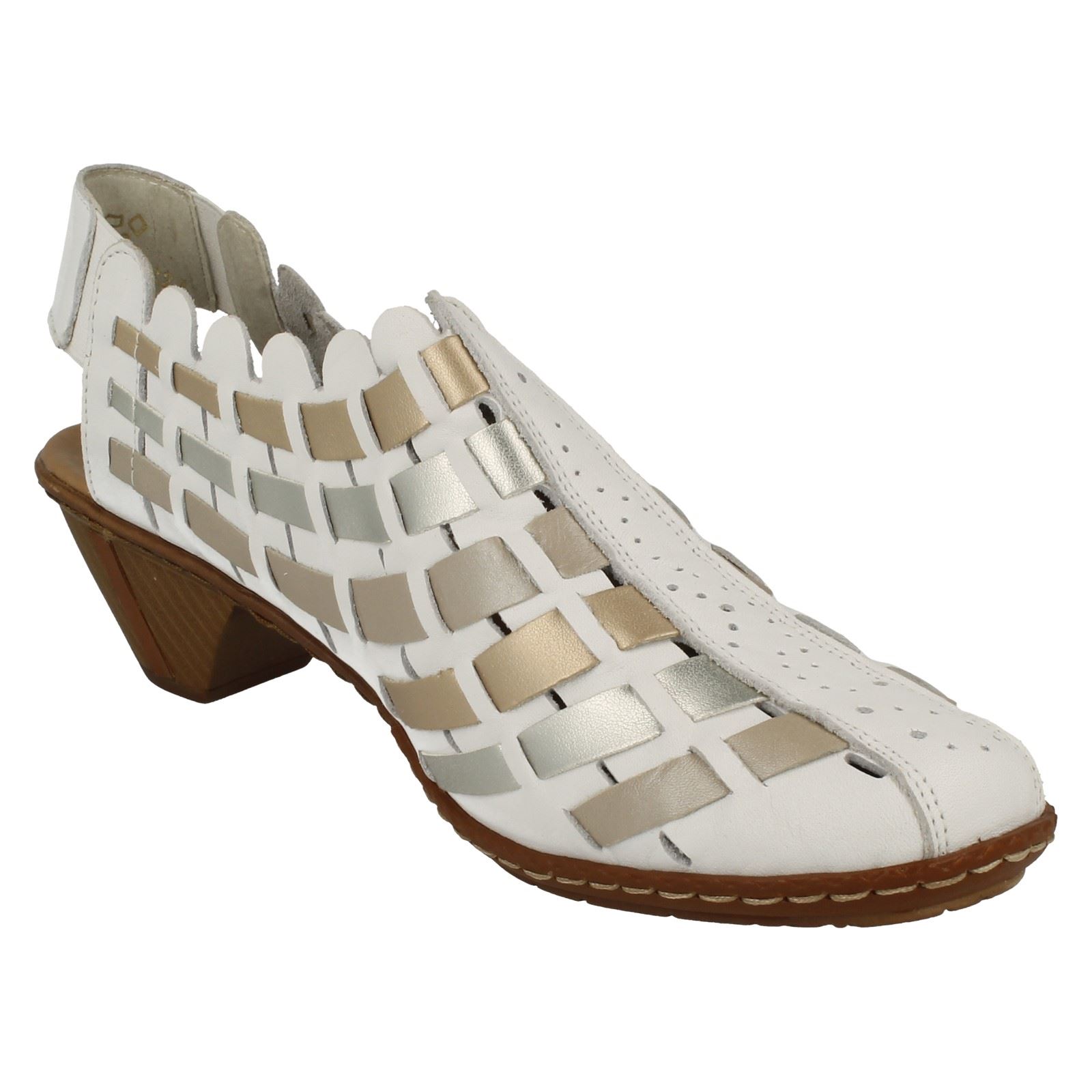 Womens Rieker Sling Back Shoes With Woven Detail 46778 eBay