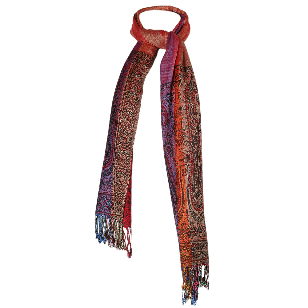Very Moda Women/'s Two Sides Long Large Paisley Print Fringed Soft Pashmina Scarf