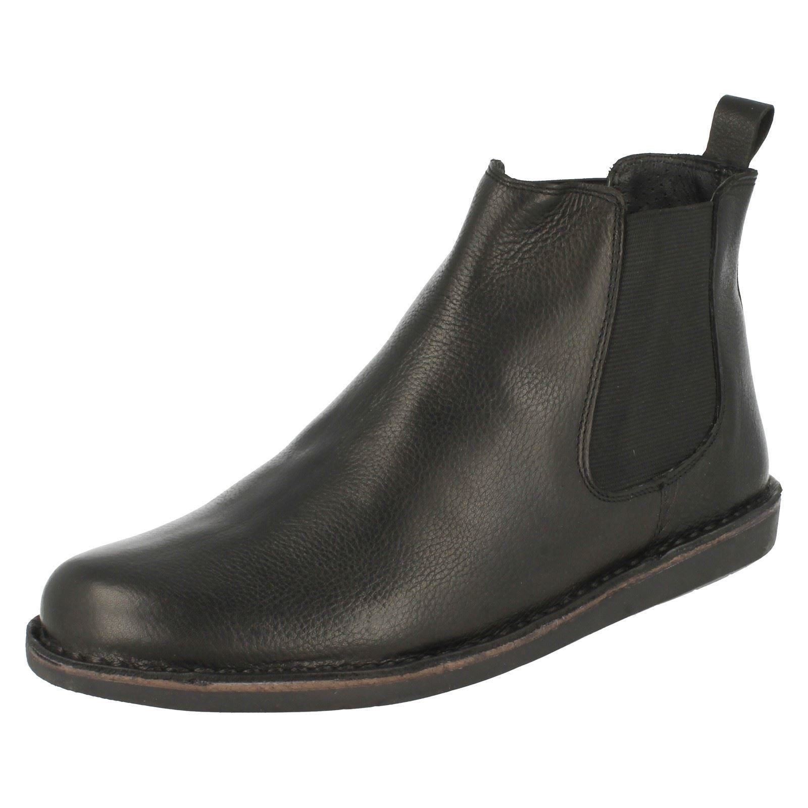 Padders Jez Mens Leather Gusset Wide (G) Dealer Boots Black 40