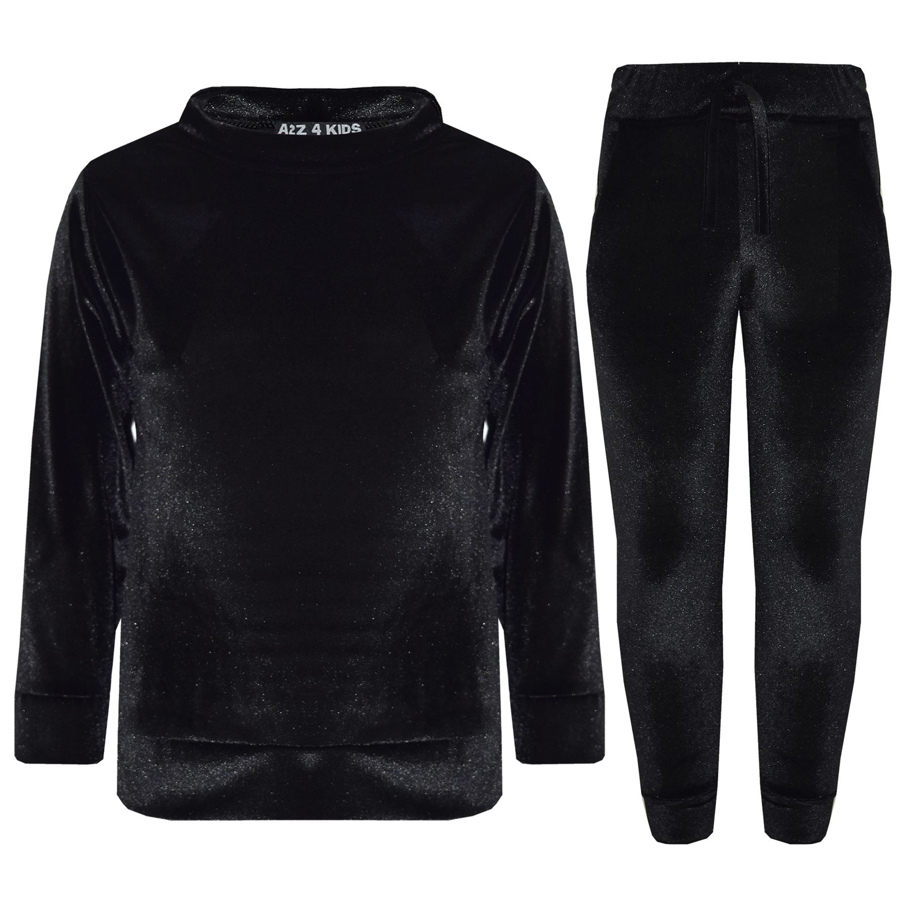 Ragazze Lounge Abito Bambini Velour Top & Fondo Abbigliamento velluto