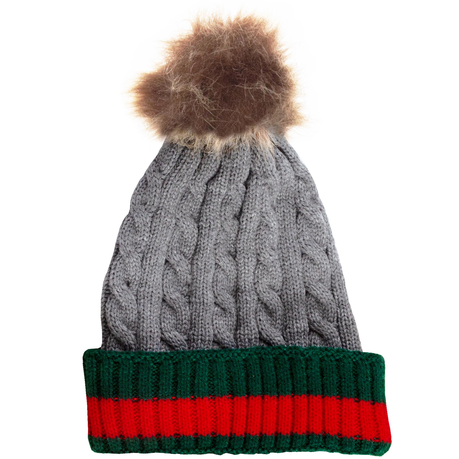 UOMO DONNA BERRETTO Caldo Inverno Cappello Ponpon Spesso Cavo Maglia Sci  Teschio EUR 5,93 - PicClick IT