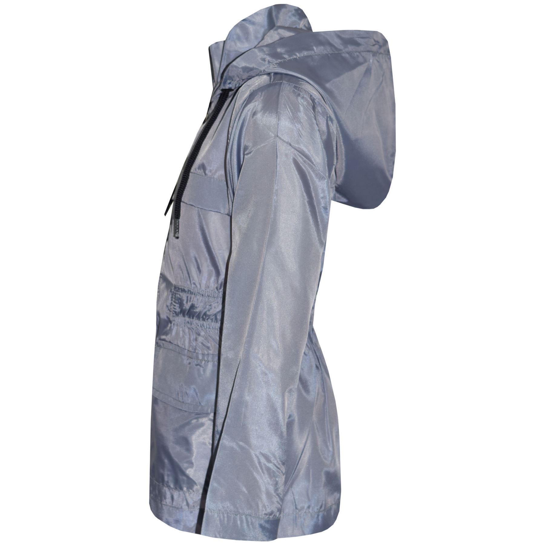 Veste De Pluie Enfant Argentée Avec Capuche - Taille 5-13 Ans - Marque A2Z 4 Kids - Neuf Avec étiquettes