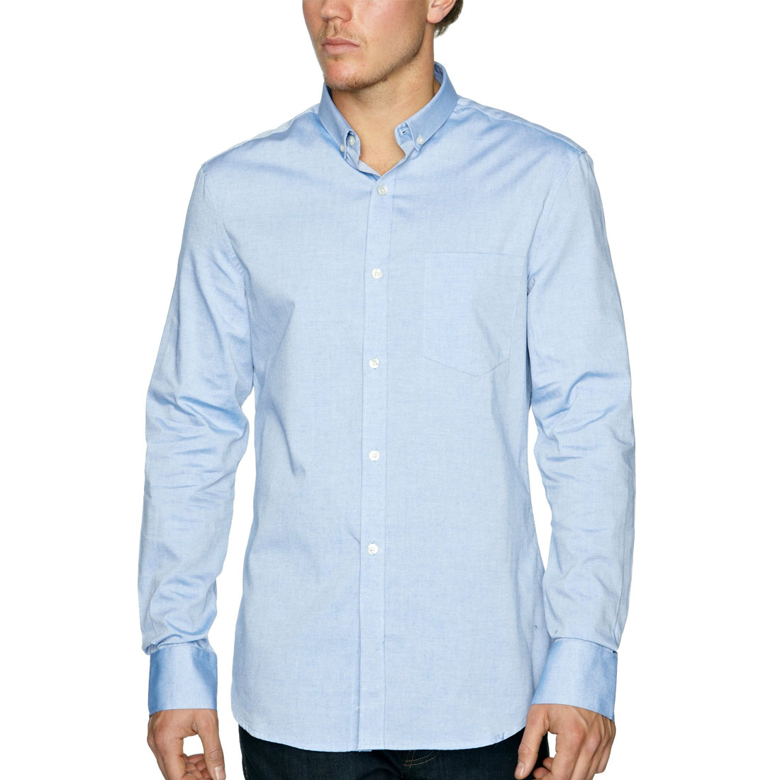 Chambray Camicia blu