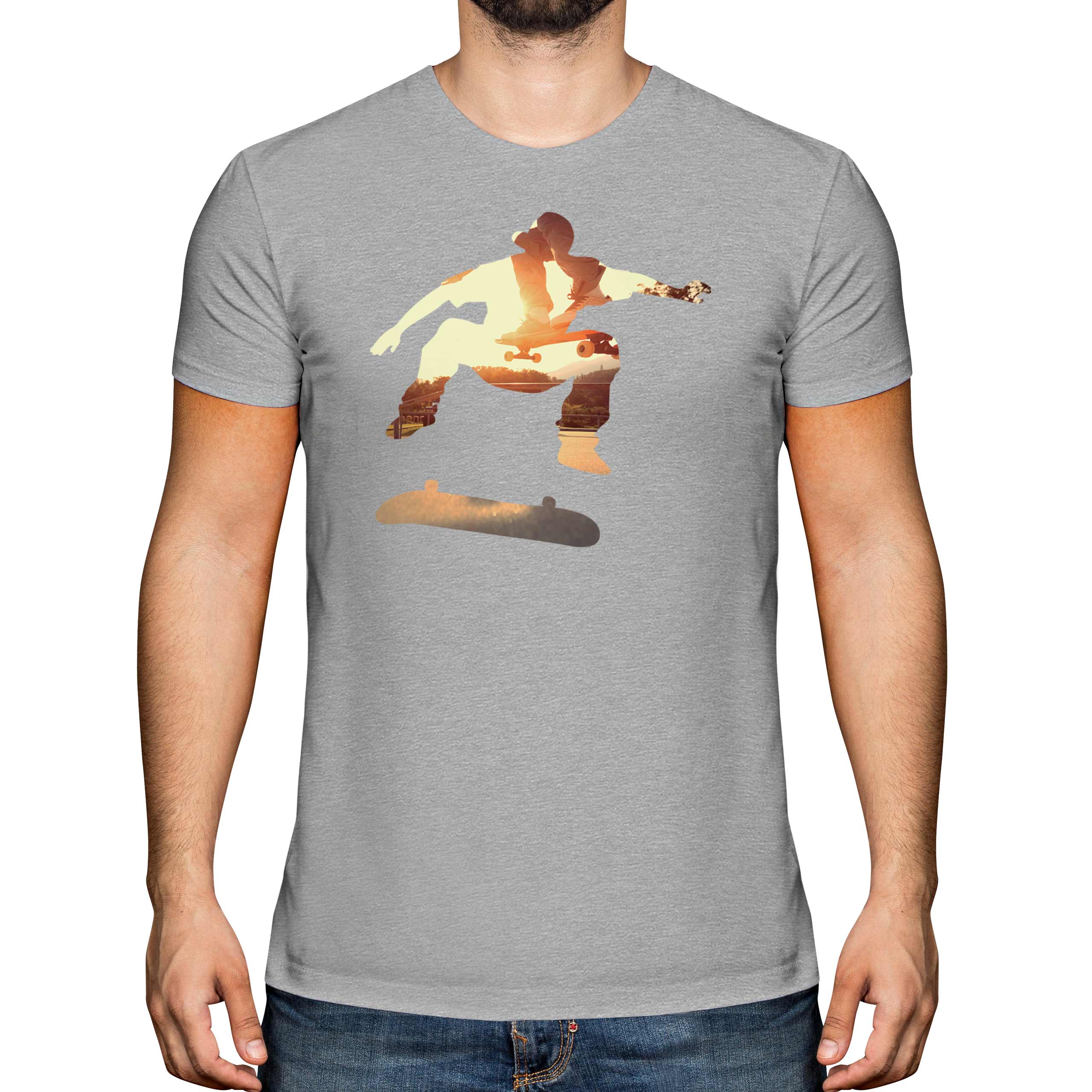 Skateboarder Herren T-Shirt Geschenk Extreme SPORTS Geometrisch - Bild 12 von 21