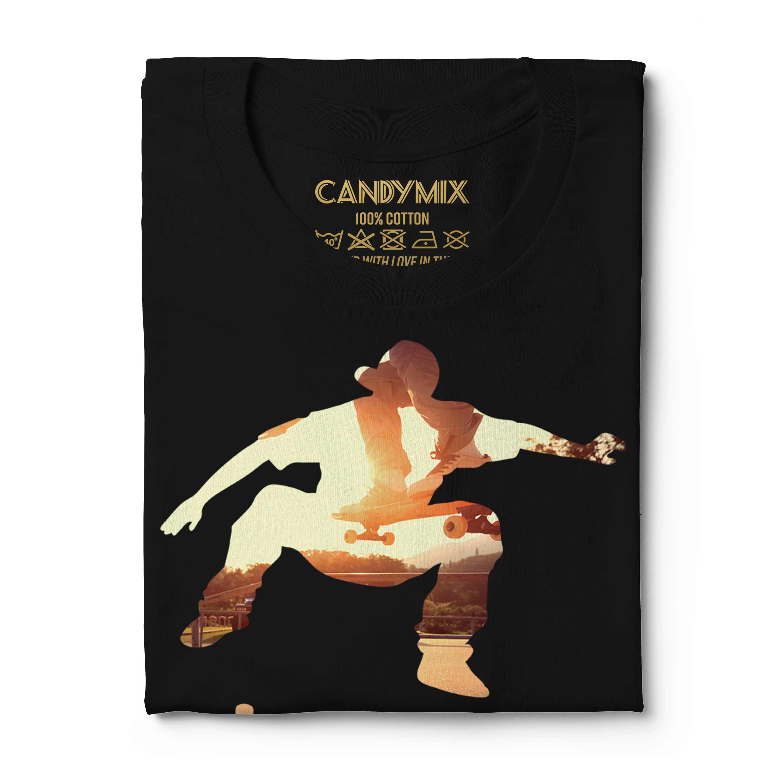 Skateboarder Herren T-Shirt Geschenk Extreme SPORTS Geometrisch - Bild 10 von 21