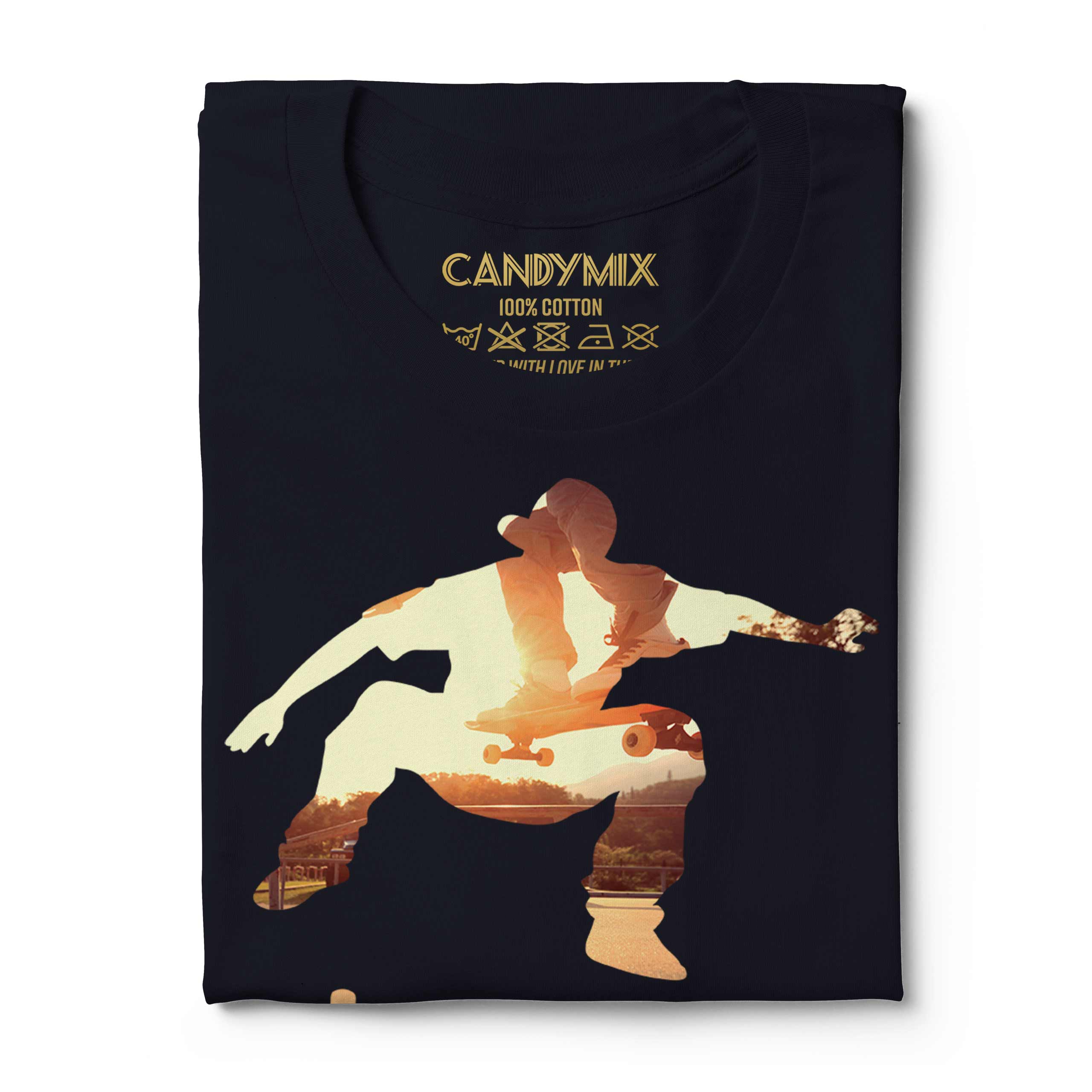 Skateboarder Herren T-Shirt Geschenk Extreme SPORTS Geometrisch - Bild 20 von 21