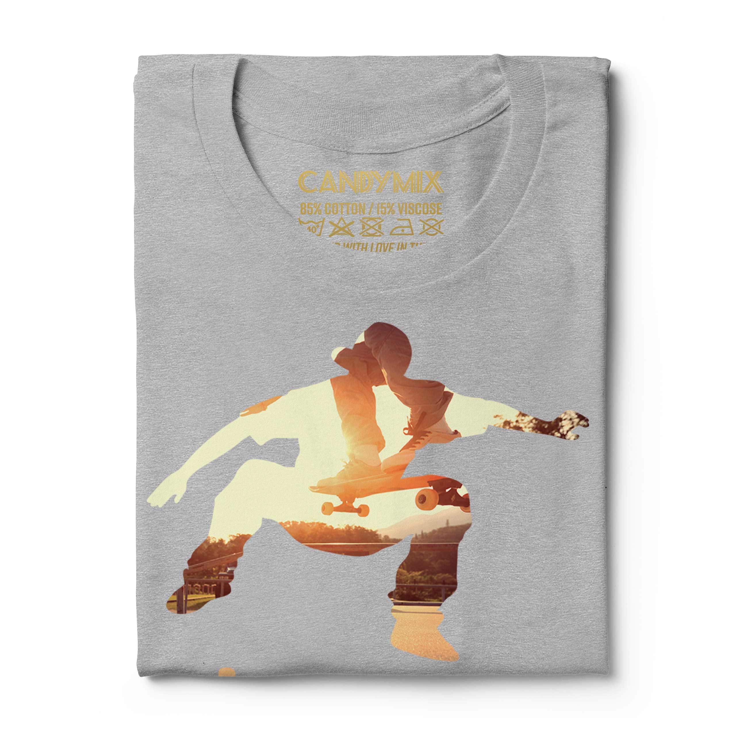 Skateboarder Herren T-Shirt Geschenk Extreme SPORTS Geometrisch - Bild 15 von 21