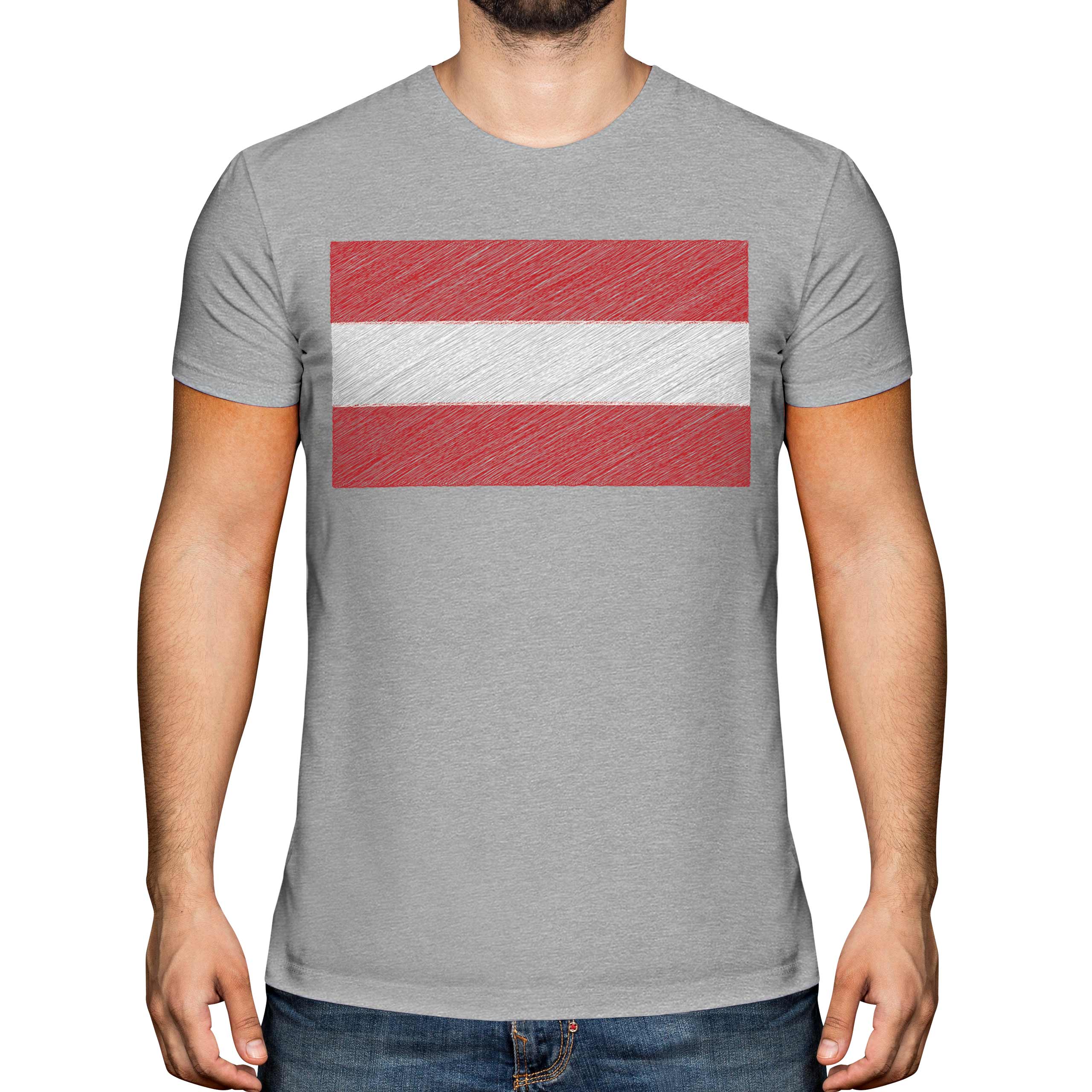 AUSTRIA SCRIBBLE FLAG MENS T-SHIRT TEE TOP GIFT ÖSTERREICH AUSTRIAN - Picture 12 of 21