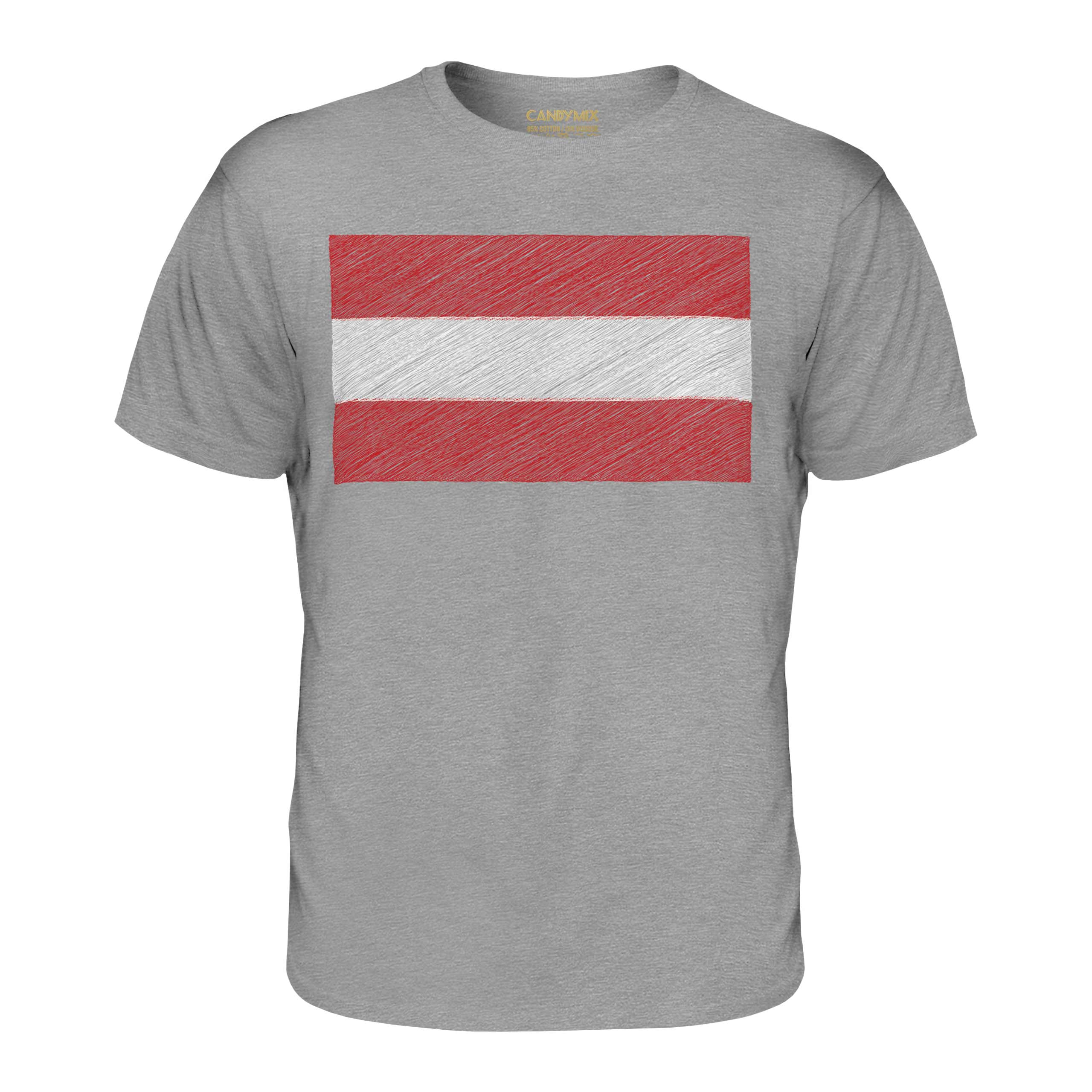 AUSTRIA SCRIBBLE FLAG MENS T-SHIRT TEE TOP GIFT ÖSTERREICH AUSTRIAN - Picture 13 of 21