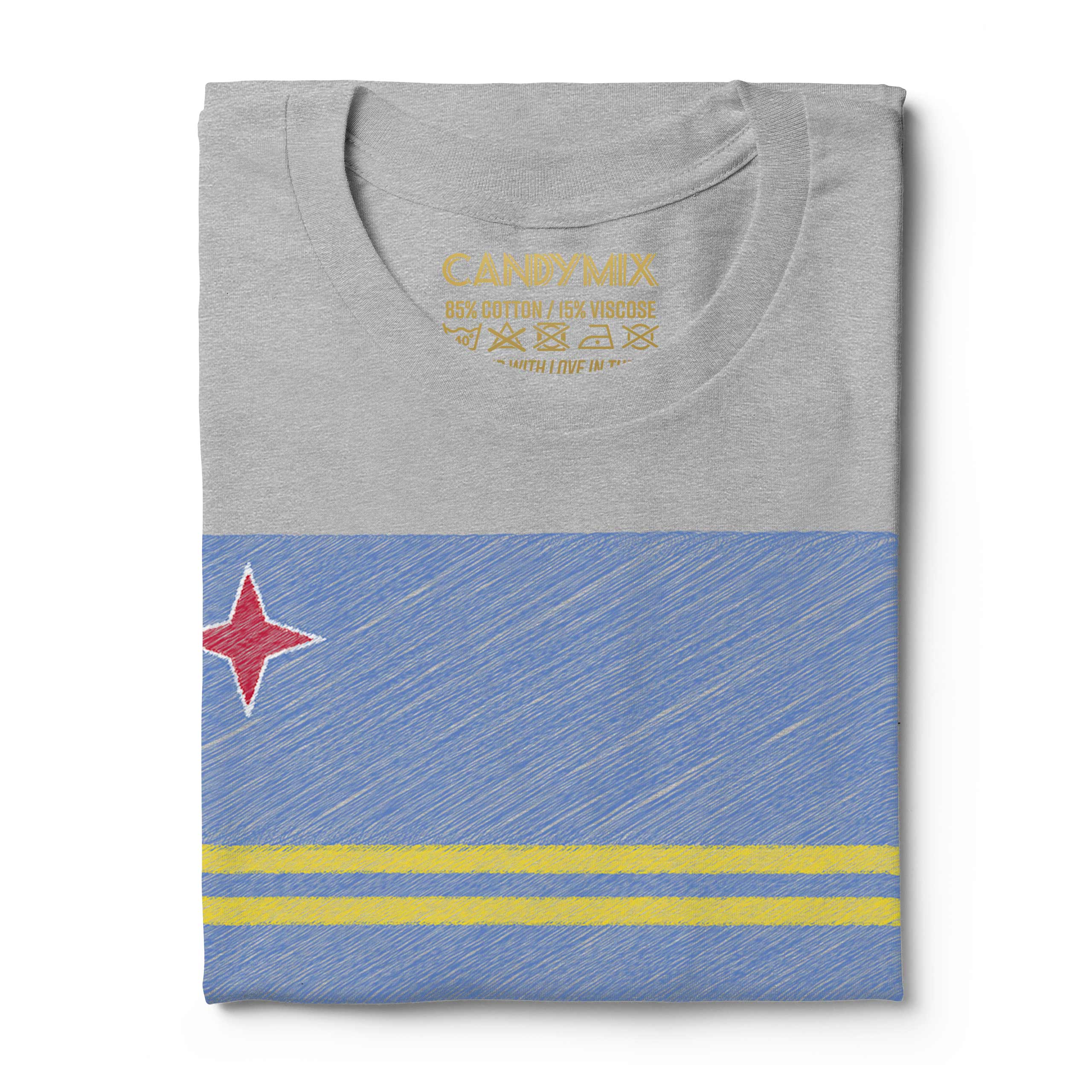 ARUBA SCRIBBLE FLAG MENS T-SHIRT TEE TOP GIFT ARUBAN FOOTBALL - Picture 15 of 21