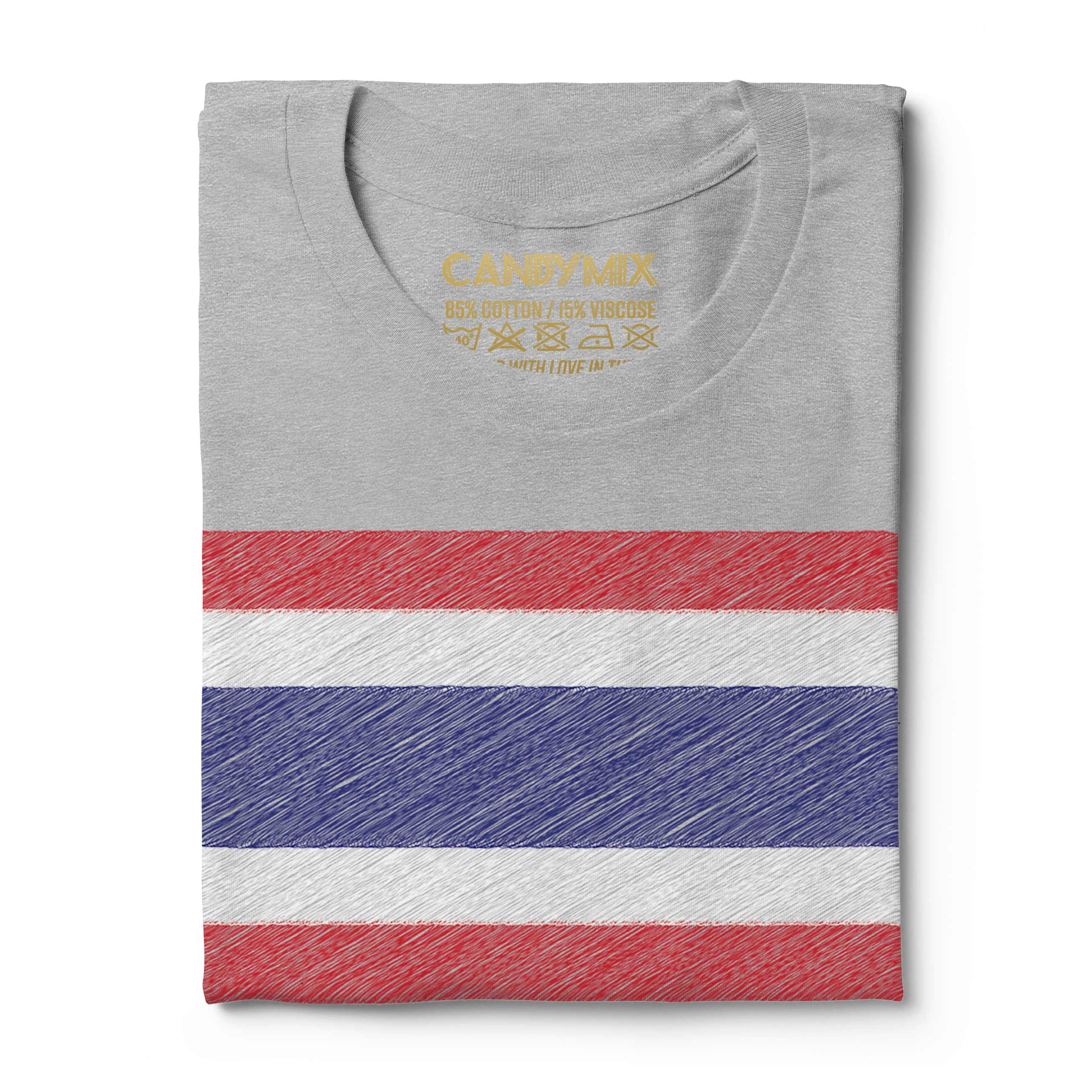 Thailand Gribouillage Drapeau Hommes T-Shirt Cadeau Mueang Thaï Prathet - Picture 15 of 21