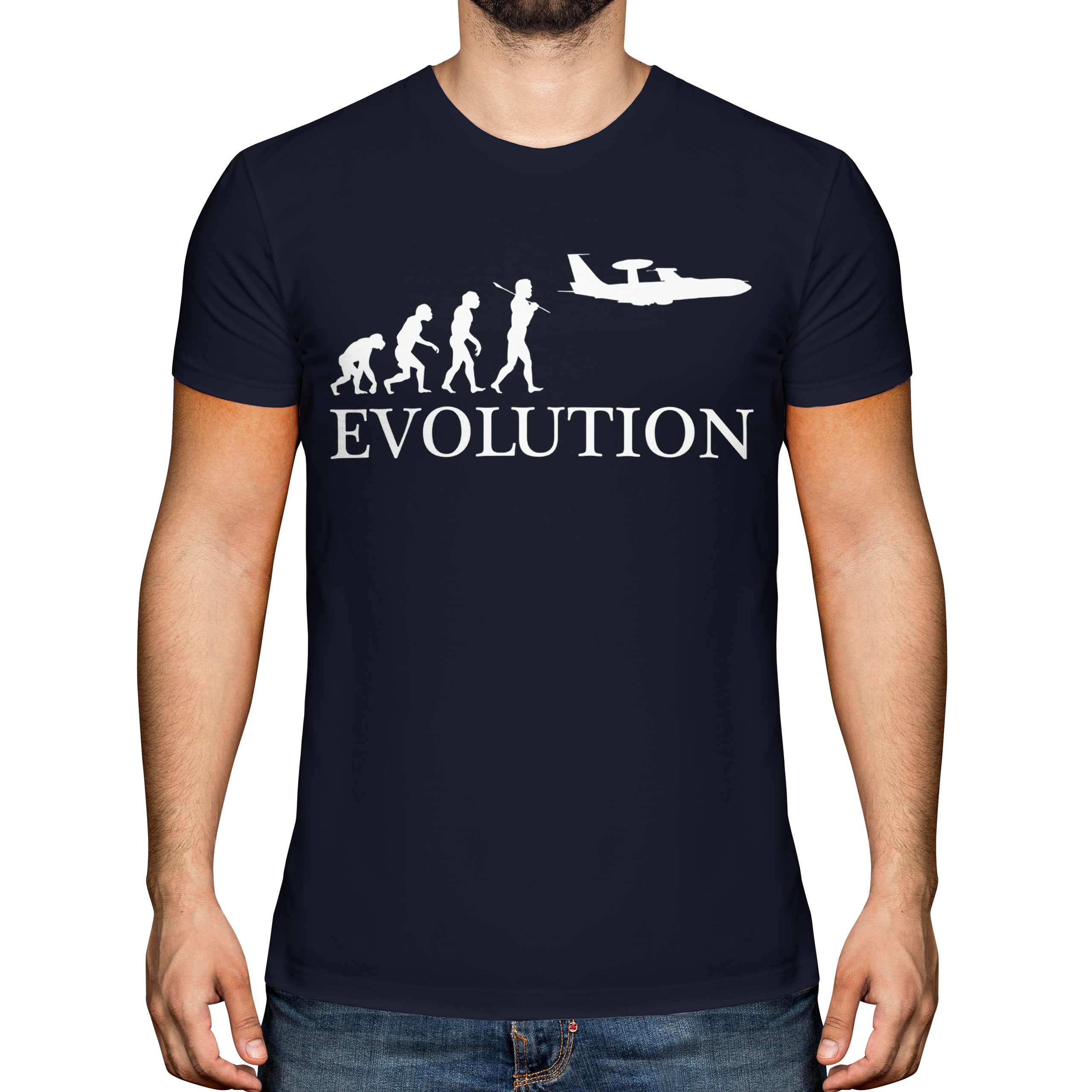 Reconocimiento Avión Evolution Of Man Hombre Camiseta Top Regalo Militar Raf