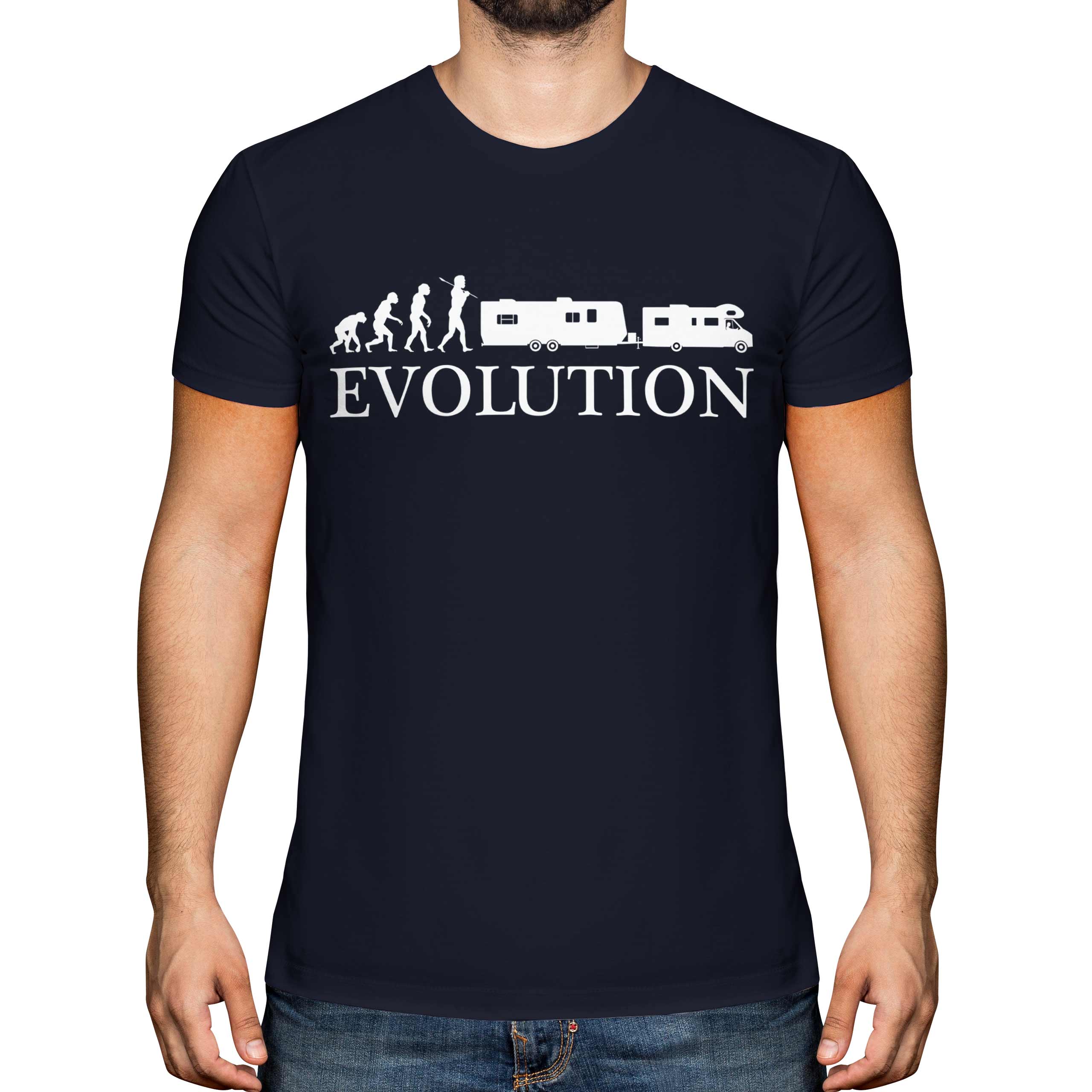 Rv Evolution Of Man Hombre Camiseta Top Regalo Camper Camping - Imagen 17 de 21