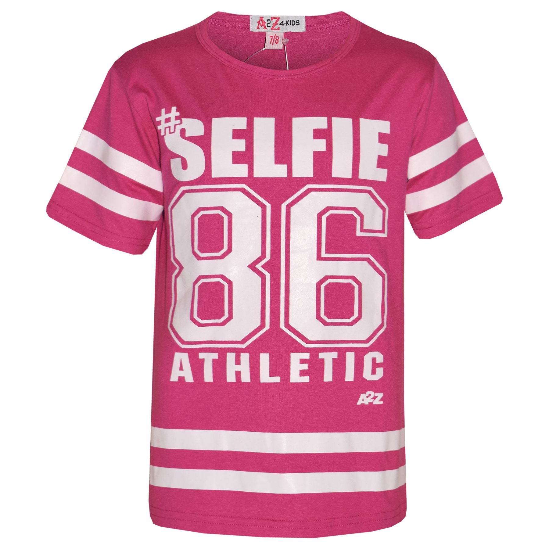 Top Bambina di Design Selfie 86 Atletico Stampa Moda T Shirt 7-13 Anni