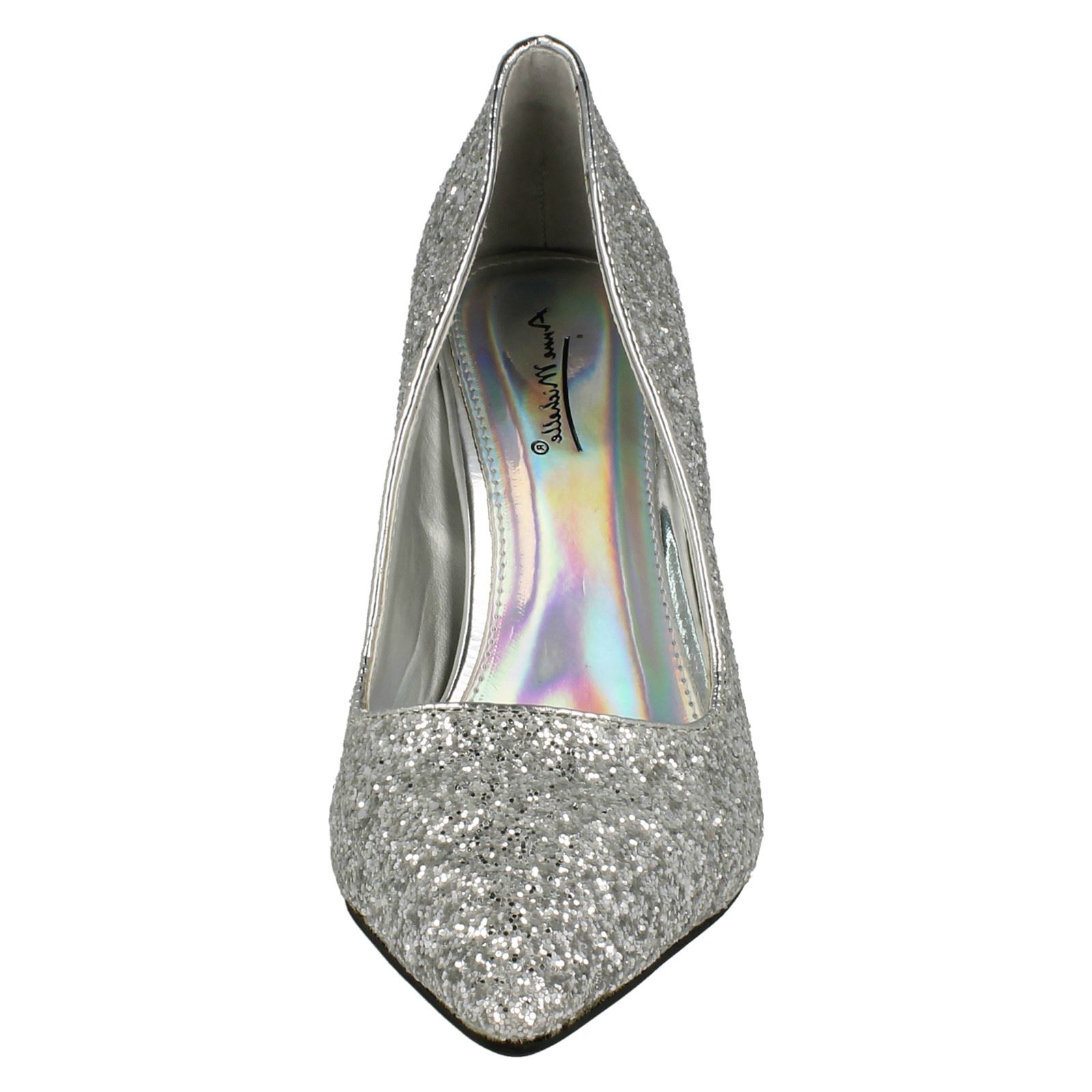 Zapatos De Tacón Brillantes Para Dama Anne Michelle Con Punta Afila - Imagen 31 de 37