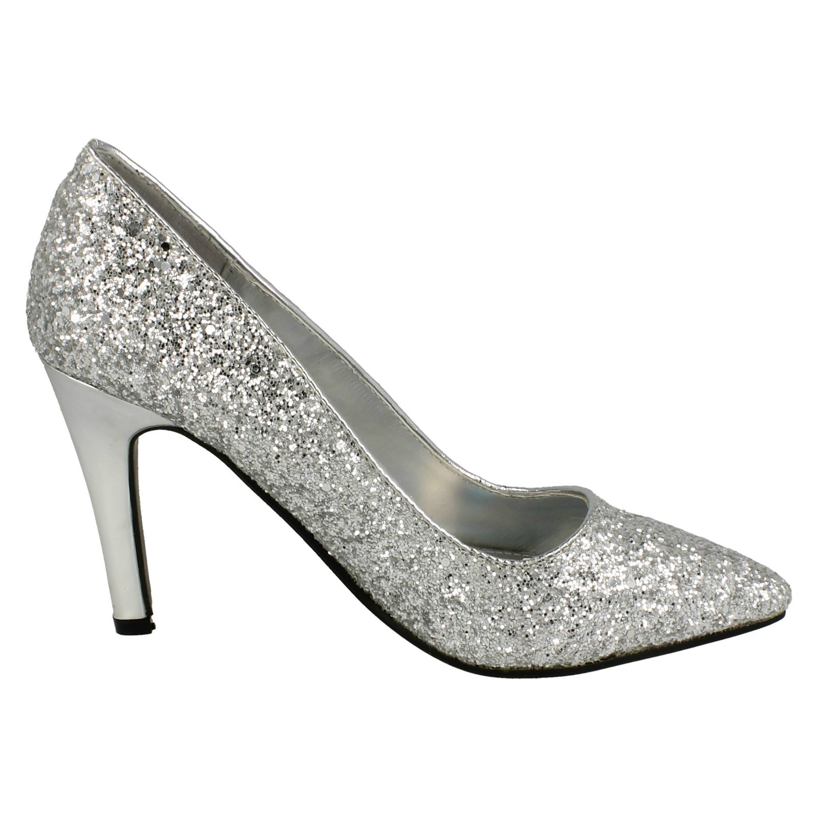Zapatos De Tacón Brillantes Para Dama Anne Michelle Con Punta Afila - Imagen 35 de 37
