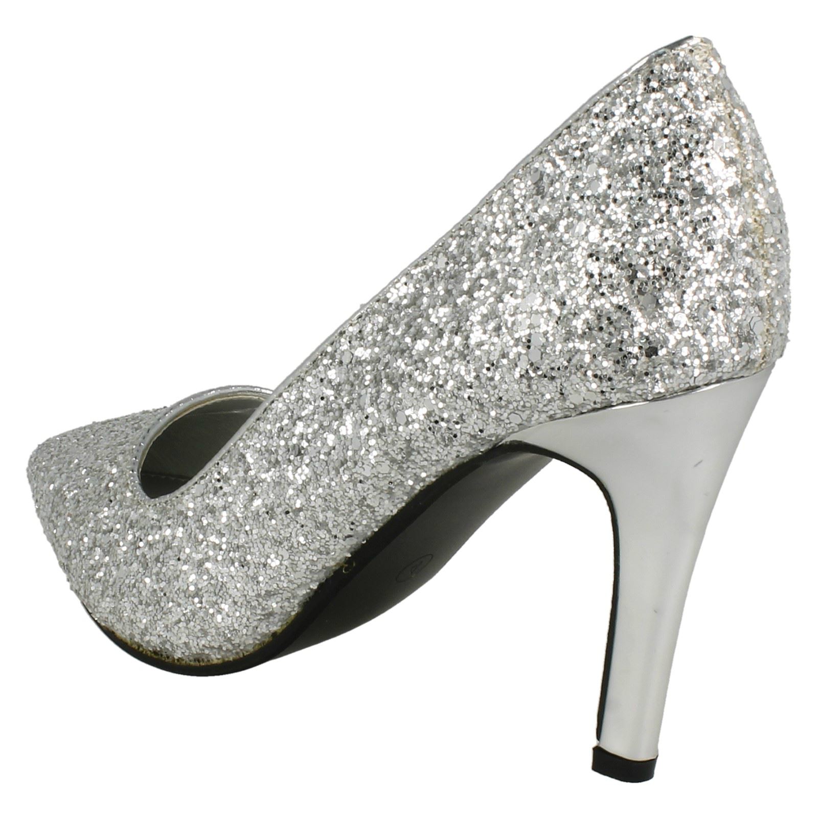 Zapatos De Tacón Brillantes Para Dama Anne Michelle Con Punta Afila - Imagen 32 de 37
