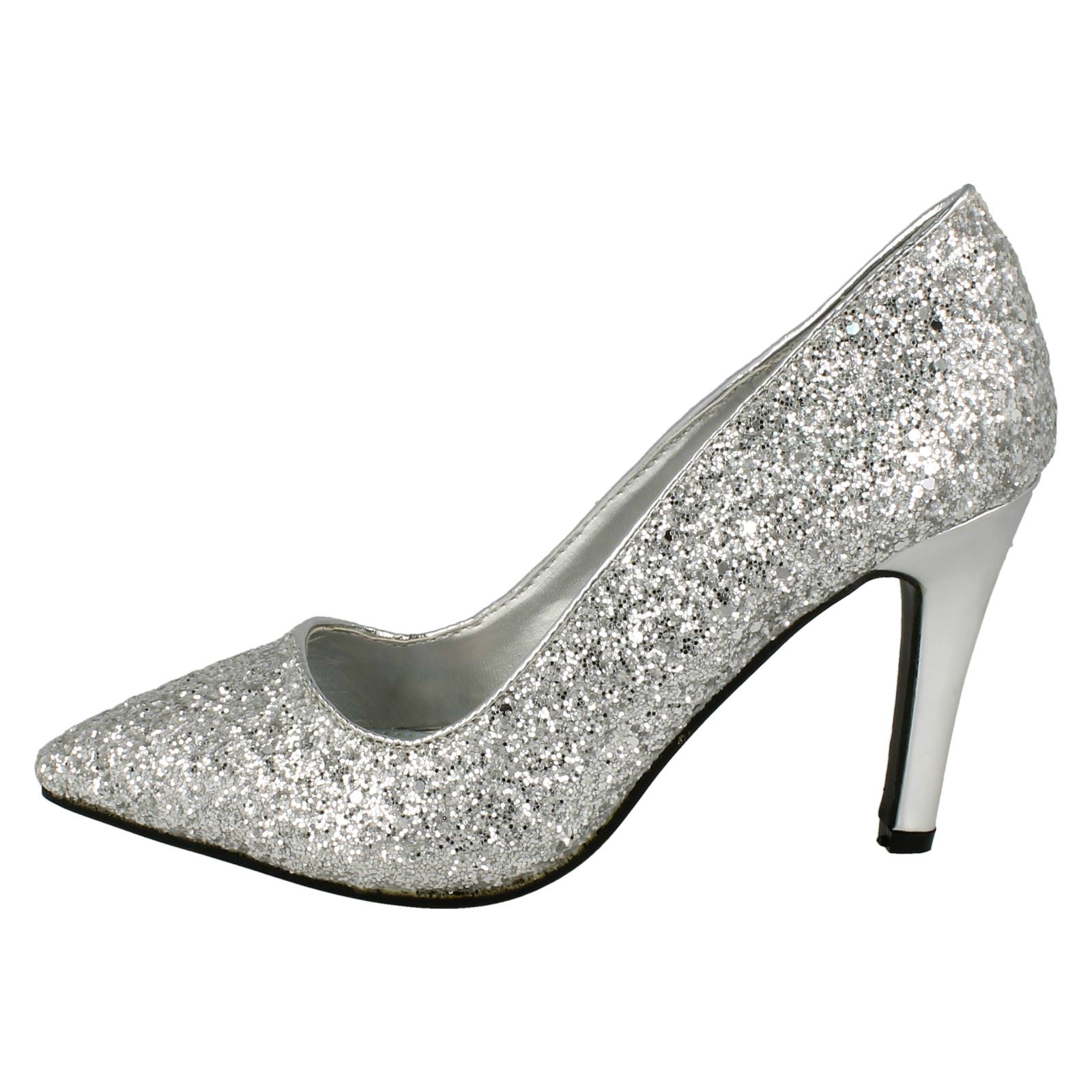 Zapatos De Tacón Brillantes Para Dama Anne Michelle Con Punta Afila - Imagen 33 de 37