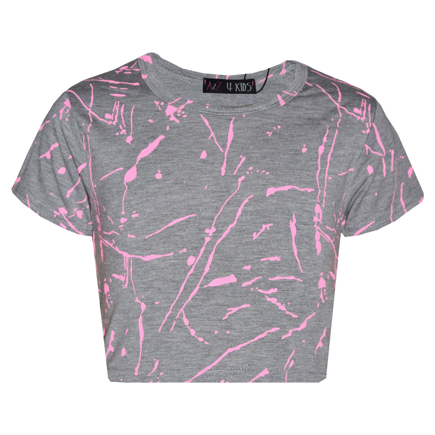 Mädchen Top Kinder Selfie Aufdruck Stylisch Bauchfreies /& Skater Rock Set Alter