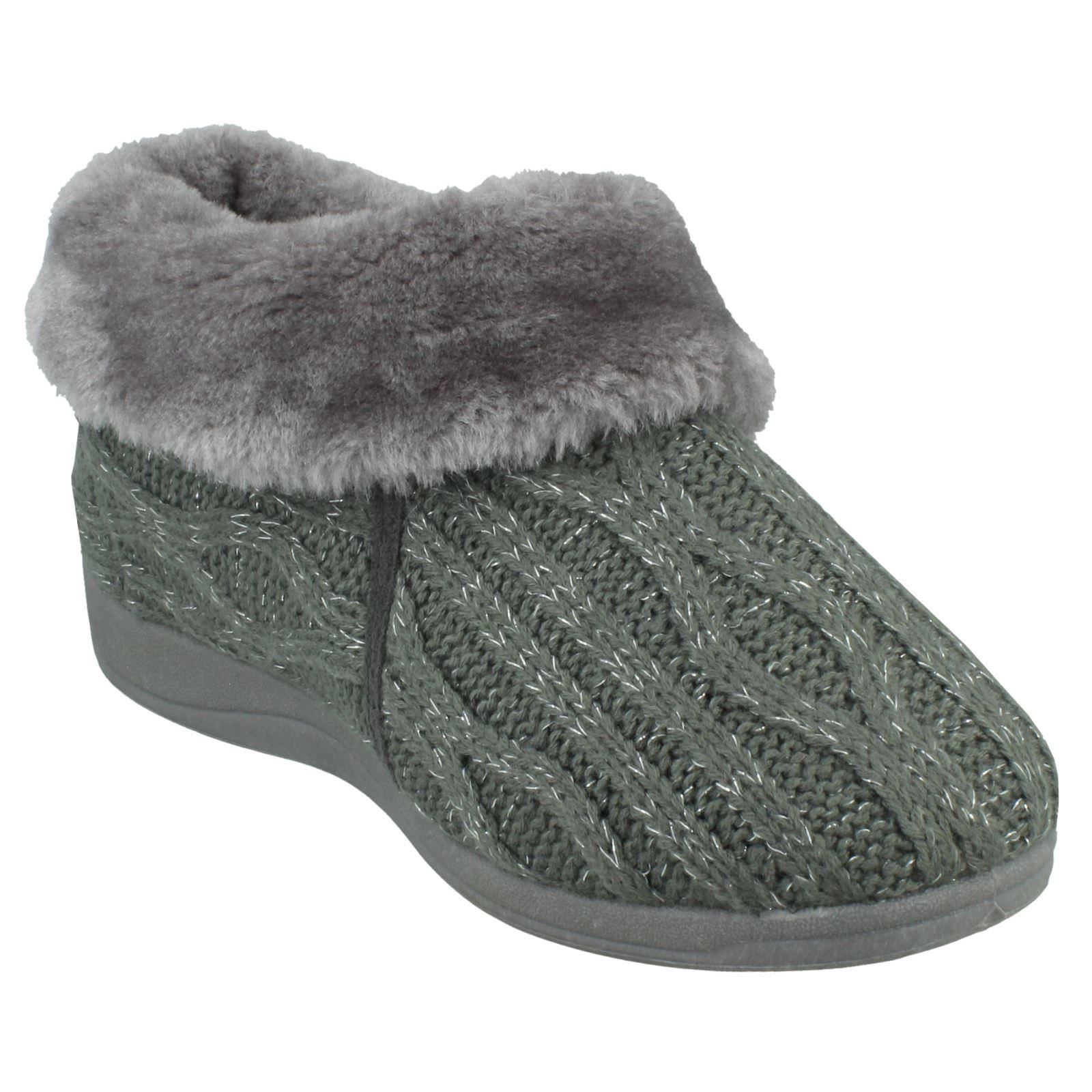 Ladies Full Slippers KAREN Textile Grey Ladies Full Slippers KAREN Textile Grey