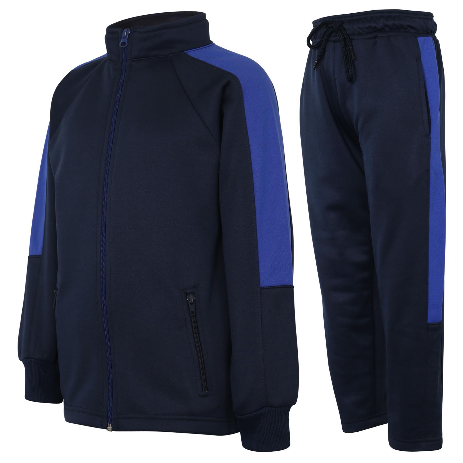 Bambine Ragazzi Tuta IN Pile Scuola Pe Kit Jogging Pantaloni & Felpa Set blu