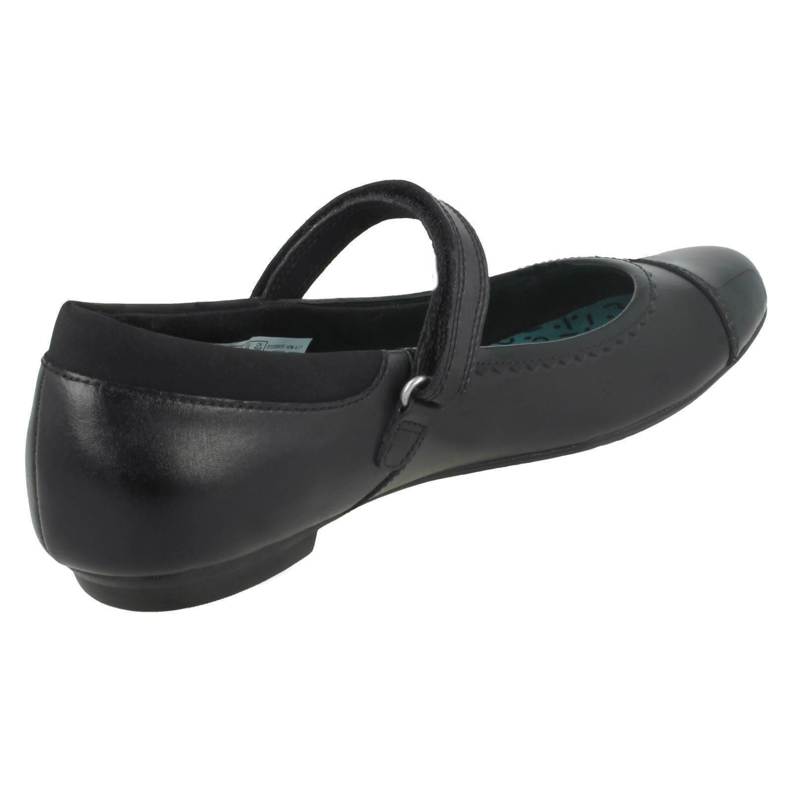 Clarks Tizz Ace Bootleg Girls School Shoes 6.5 F UK Black