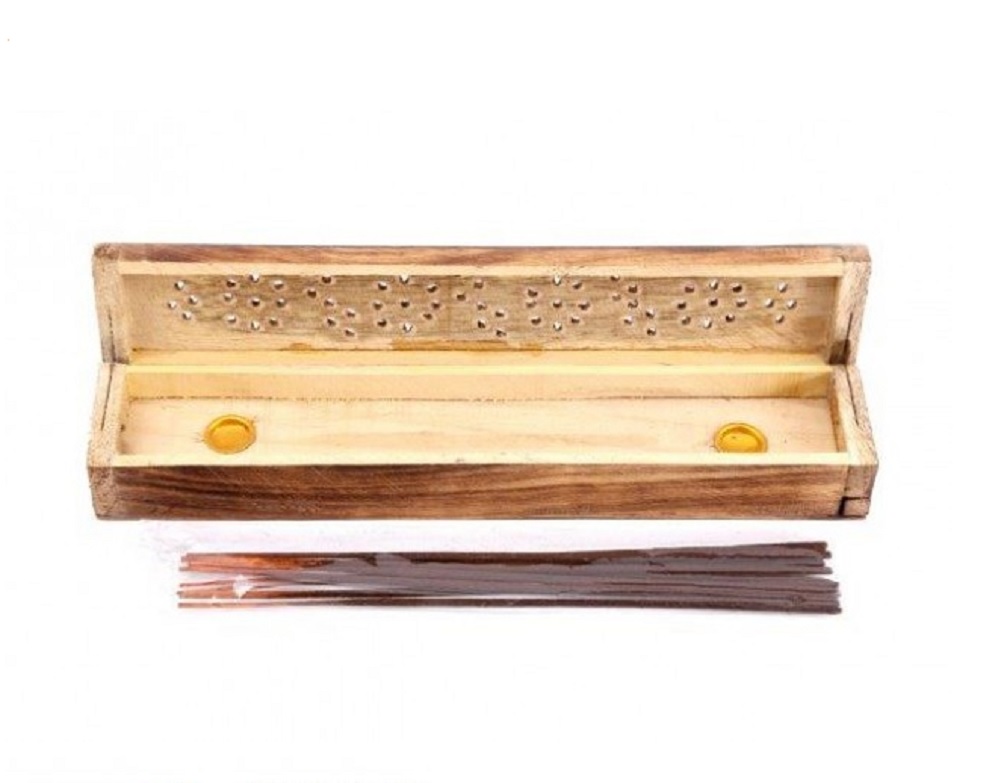 Legno Mango Incenso Scatola + 10 Bastoncini di