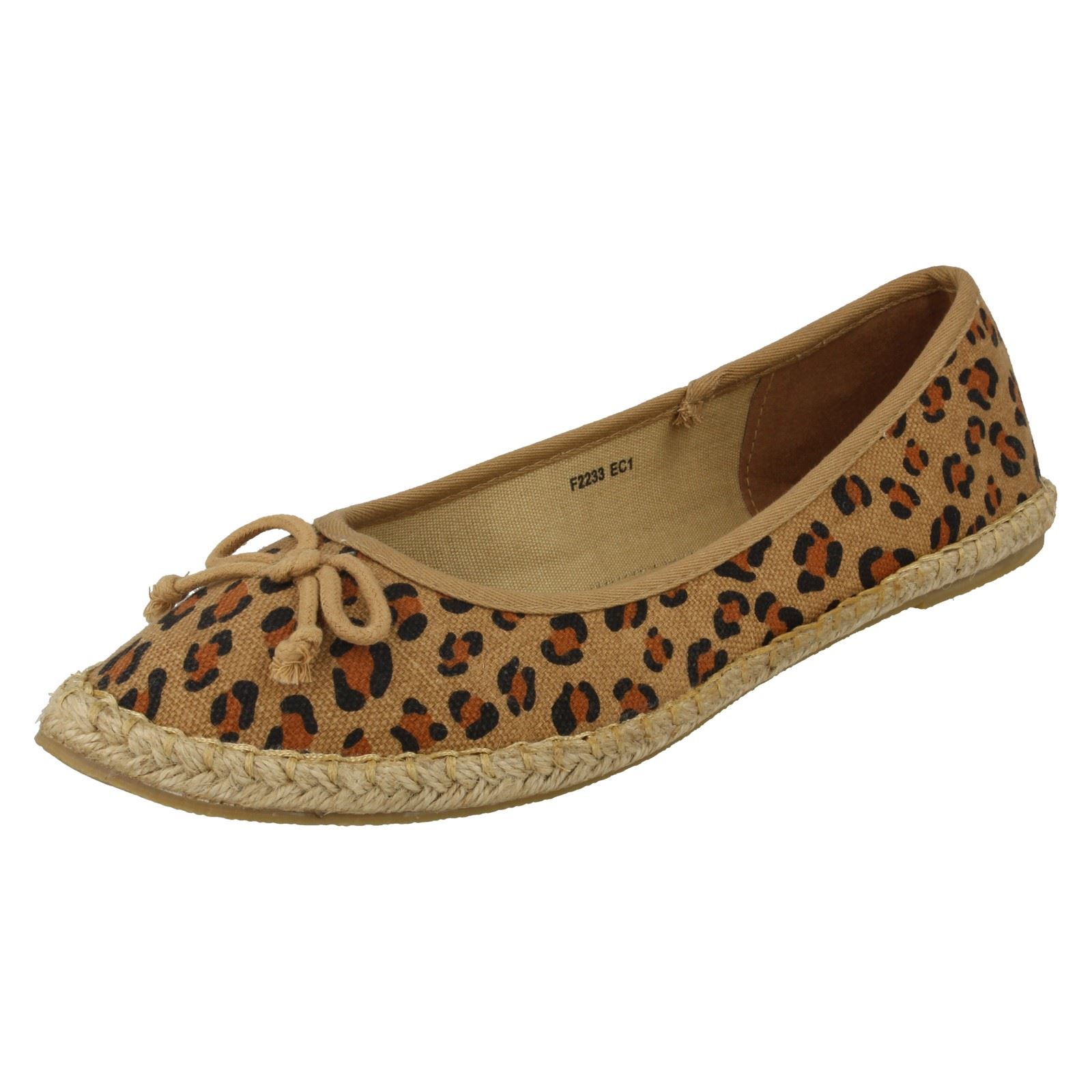 Scarpe Basse Espadrillas Ballerina con Fiocco Vamp donna