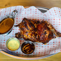 1/2 POLLO ASADO AL CARBÓN