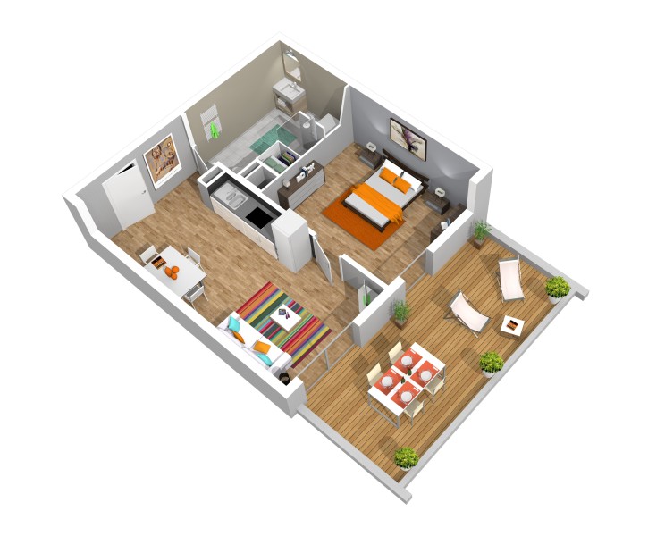 Plan appartement 3D