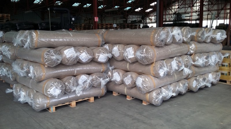 Production industrielle des tapis Biosorb