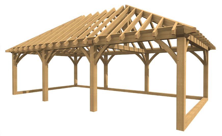 3 Bay Garage – Hip Roof