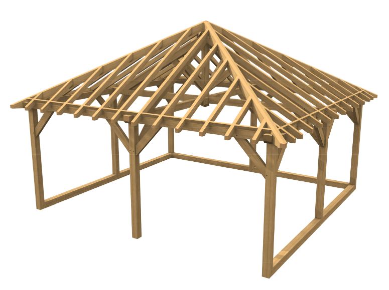 2 Bay Garage – Hip Roof