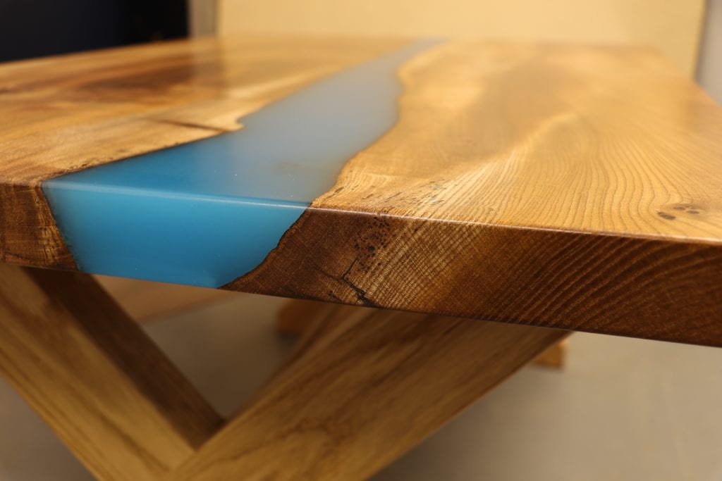 elm and resin table