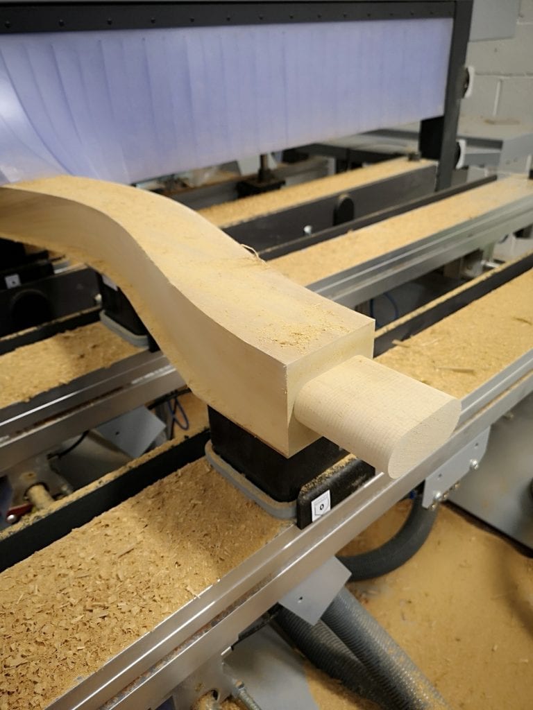 WL West & Sons freshly moulded timber using our 5-axis CNC machine