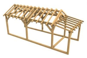 Single Garage and Log Store