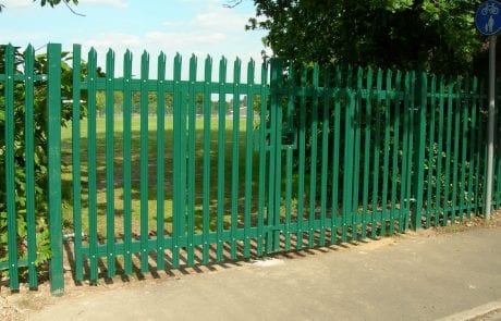 Steel palisade gates