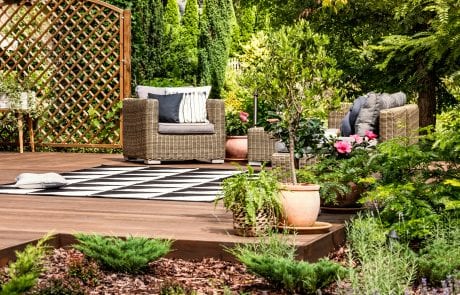 Garden furniture on terrace