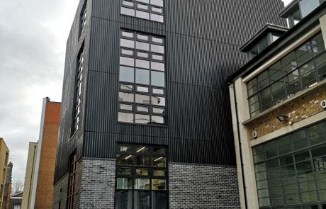 Blue Lion Place – Black Coated Siberian Larch Cladding 01 resize